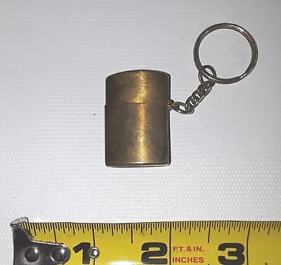 Vintage Mini Lighter Key Chain Brass Zippo Lighter Japan Key Ring Flip Top • $59.96