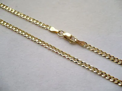 2mm 10k Solid Gold Men's Women's Cuban Link Chain Necklace 16 -30  Free Shipping • $179.99