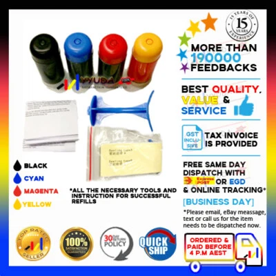 $16.80 • Buy NoN-OEM Refill Kits 65XL BK & 65XL C Ink For HP Deskjet 3720/3721/3722/3723