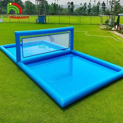 33FT Inflatable Volleyball Court Blue Beach Volleyball Net Outdoor Sport Game US • $1185.60