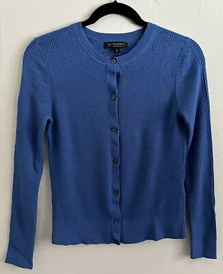 Banana Republic Womens Blue 100% Merino Wool Button Down Cardigan Sweater Size M • $23.99