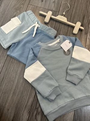 £12 • Buy Next Baby Boy 12-18 Months Jumper And Shorts Matching Tracksuit Set BNWT 