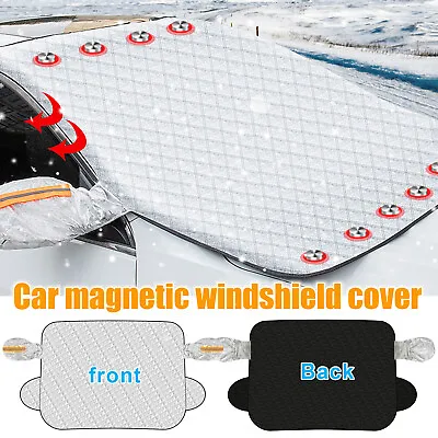 Magnetic Car Windshield Snow Cover Winter Ice Frost Guard Sun Sunshade Protector • $26.99