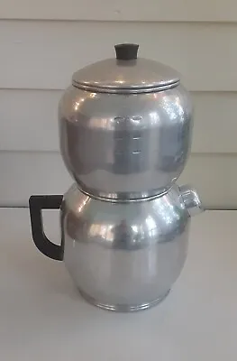 West Bend Kwik Drip 18 Cup  Aluminum Stovetop Coffee Maker Vintage  • $21
