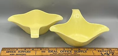 2 Vtg Yellow Splatter Melmac Gravy Sauce Boat Dish Melamine Brookpark Retro Pair • $17.99