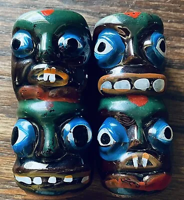 Vintage Salt And Pepper Shakers Victoria Ceramics  Native Totem Pole Tiki Japan • $9
