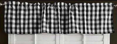 Polyester Gingham Checkered Plaid Design Kitchen Curtain Valance Window Décor  • $16.99