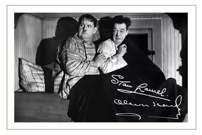 LAUREL & HARDY Signed Autograph PHOTO Gift Signature Print THE LIVE GHOST • £3.49