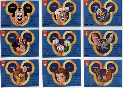 Disney Ear Shaped Sticker Set - Complete 42 Card Set [Dynamic 1992] • $15