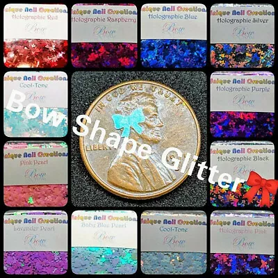 5MM BOW Shape Glitter~U Pick Color~Nail Art•Face•Festival•Crafts~USA • $2.50