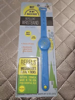 NWT Not In My Backyard Blue Repellent Wristband With 2 Inserts • $8.98