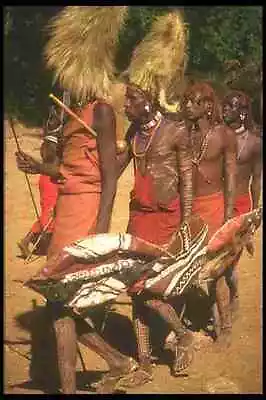 253007 Masai Warriors Performing Traditional Dances A4 Photo Print • £8.99