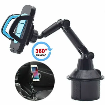 360° Adjustable Gooseneck Car Cup Holder Cradle Universal Cell Phone GPS Mount • $10.99