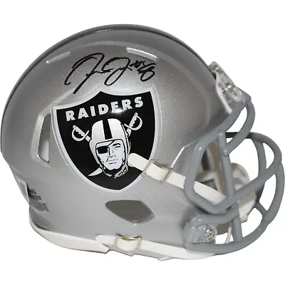 Josh Jacobs Autographed Las Vegas Raiders Mini Helmet Beckett 42811 • $169.83