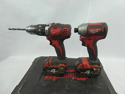 £71 • Buy Milwaukee M18 Drill & Driver Set With Four Batteries & Carry Case Used Condition
