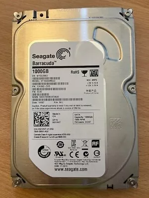 Seagate Barracuda  1000GB 7200 RPM SATA III 3.5  Hard Drive ST1000DM003 • £9