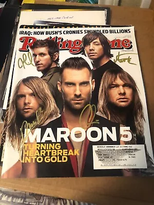  Maroon 5 Autographed Signed Rolling Stone Magazine By 4 Members Adam Levine • $249.99