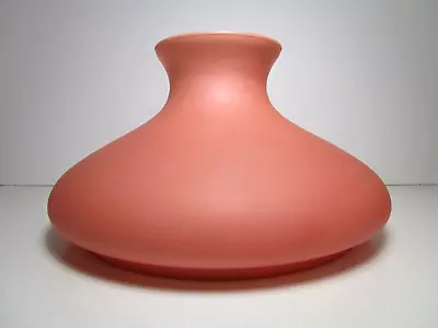 Vintage Tam-O-Shanter Oil Lamp Light Shade Pink Salmon Milk Glass Hurricane • $39.95