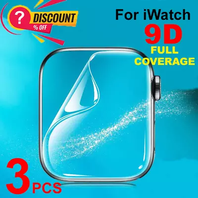 $3.55 • Buy 3x Apple Watch 7 6 5 4 3 2 SE 44/40/42/38/41/45 IWatch HYDROGEL Screen Protector