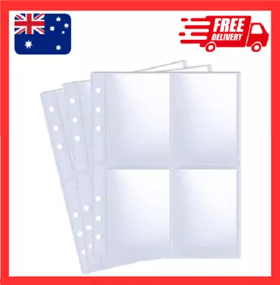 30 Pack 240 Pockets 2.5x3.5” Photocard Sleeves For 6 Ring A5 Binder Ultra-clear • $22.99