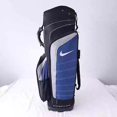 Nike Golf Bag 14 Way Divider Black Blue And Gray Rain Cover Included • $79.99