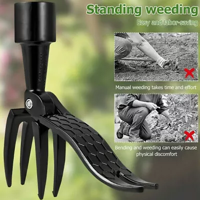 Stand Up Weeder Puller Weed Claw Grass Root Remover Killer Manual Garden Tool • £13.54