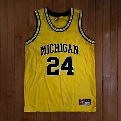 90's Michigan Wolverines Jimmy King Authentic Fab 5 Nike NCAA Jersey Size 48 XL • $149.99