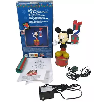 Mr Christmas Mickey Mouse Twirling Table Piece Decor Or Tree Topper Works Vtg • $32.95