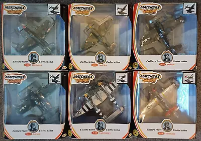 Six Matchbox Collectibles Model Planes Diecast To Inc Hellcat Mustang Spitfire • £18.99