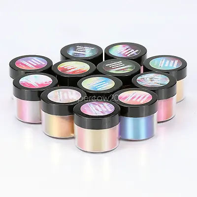 12 Colors Chameleon Pigment Mica Powder Epoxy Resin Craft Painting Coating Auto • $29.74