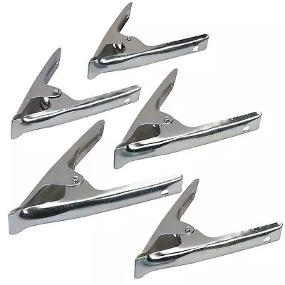 5X Large Market Stall 6'' Metal Spring Clamps Clips Tarpaulin Sheet Cover Clip • £11.49