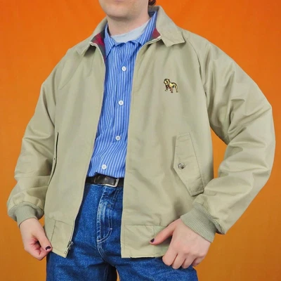 £30 • Buy Vintage Harrington Jacket Tartan Check Lined Embroidered Mod Windbreaker 80s 90s