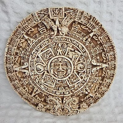 Traditional Aztec Sun Stone Calendar Mayan Mexico Plaque Art 6.5  • $34.99