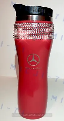 Mercedes Benz Bling Stainless Thermal Mug Tumbler Cup W Swarovski Crystals • $37.99