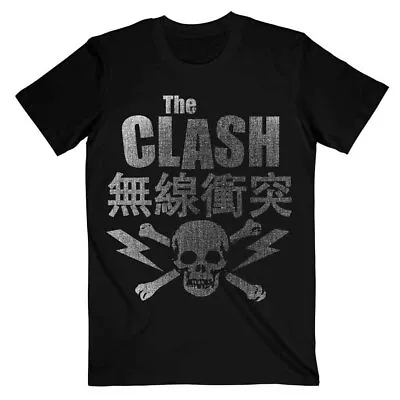 Officially Licensed The Clash Skull & Crossbones Black T Shirt The Clash Tee • £15.50
