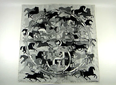 $350 • Buy Vtg Hermes Silk Scarf Ex Libris En Camouflage Rare 16  Benoit Emery Equestrian