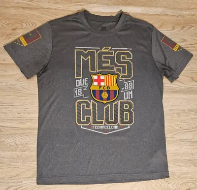 FCB Barcelona FCB MES CLUB 1899 Mens Size Medium Dri Fit Grey T-shirt • $14.99