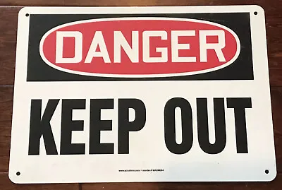 Vintage Danger Keep Out 14  X 10  Metal Workplace Mountable OSHA Safety Sign NEW • $15.74