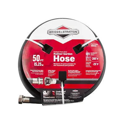 Briggs And Stratton 8BS50 Heavy-Duty Rubber Garden Hose (50ft) • $53.95