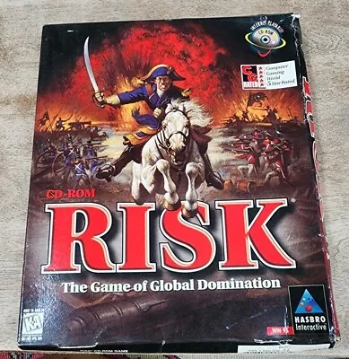 Hasbro Risk BIG BOX PC Game Windows 95 CD Rom Strategy 1996 - New In Box  • $9.35