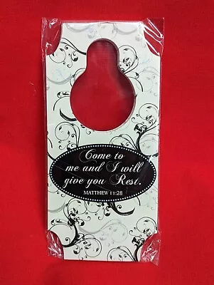 LOT Of 12  - Door Knob Hanger Come To Me And I Will Give You Rest. Matthew 11:28 • £34.69