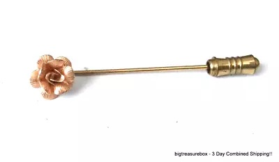 Vintage Brooch Pin SIGNED KREMENTZ 14K Gold Plated Stick Hat Flower Jewelry Lot  • $1.99