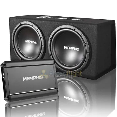 Memphis Audio Loaded Dual 12  Vented Enclosure Bass System 1000W Max SRXE212VP • $399.95