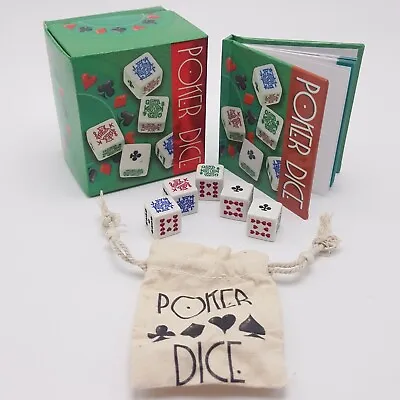 5 Poker Dice White Dice Bag Book Mini Lifestyle Kits Top That! 2005 Gift Set  • $5.99