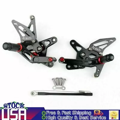 Rearset Rear Set Foot Pegs Fit For Kawasaki ZX6R ZX 6R 07-2008 Black US Stock #8 • $139.85