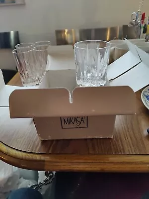 Mikasa Berkeley Set Of 4 Highball Tumbler & 4 Old Fashioned Glasses In Orig. Box • $96.50