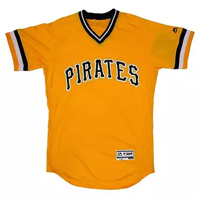 Mens MLB Pittsburgh Pirates Authentic On Field Flex Base Jersey - Retro Gold Alt • $99.99