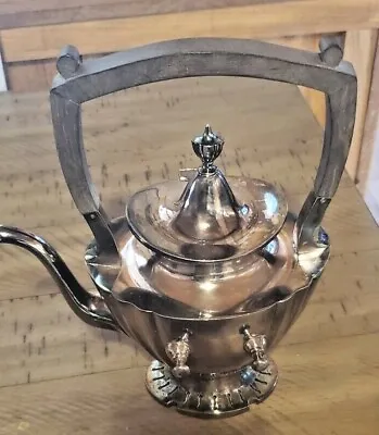 Derby International Silver Plate Tilting Teapot Quadruple Plated 1699 Antique • $44.94