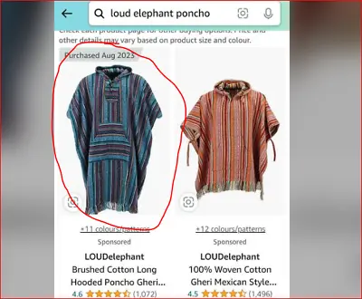 LOUD Elephant Poncho Hooded XXL Cotton • £14