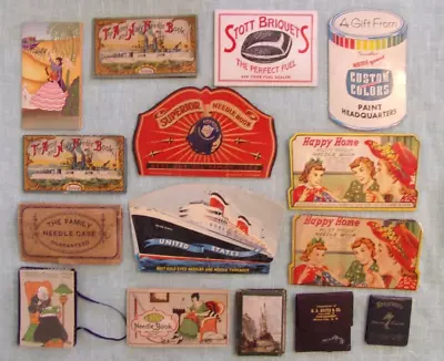 Lot Of 15 Vintage/Antique Sewing Needle Books Advertising Army/Navy Ship Etc. • $20